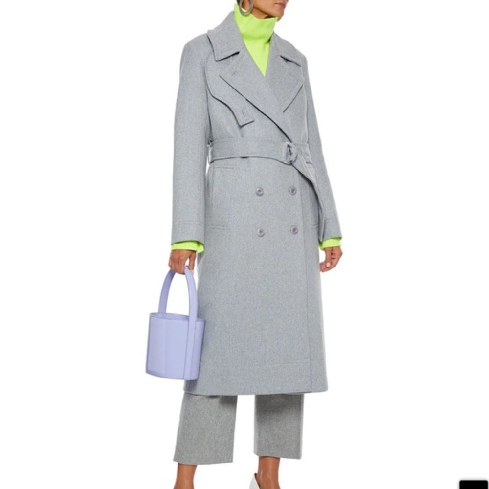 RODEBJER wool-blend twill coat